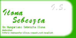 ilona sebeszta business card